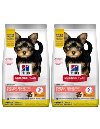Science Plan Perfect Digestion Puppy Small & Mini mit Huhn und Reis 2 x 6 kg