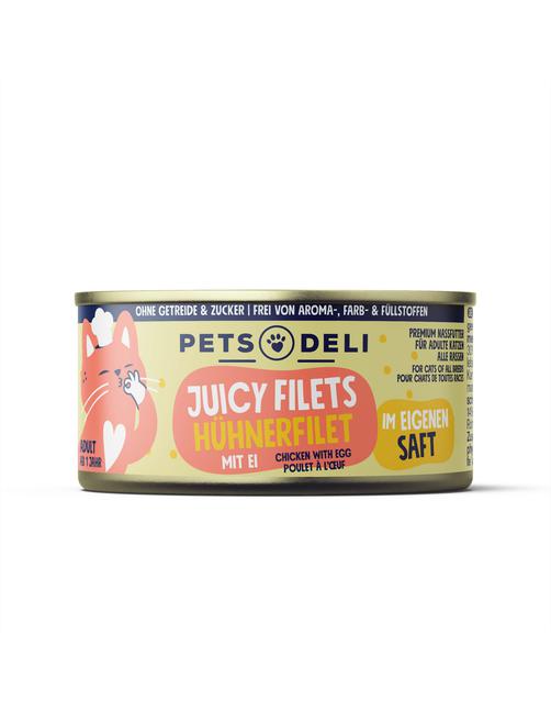 Pets Deli Juicy Filets Huhn mit Ei