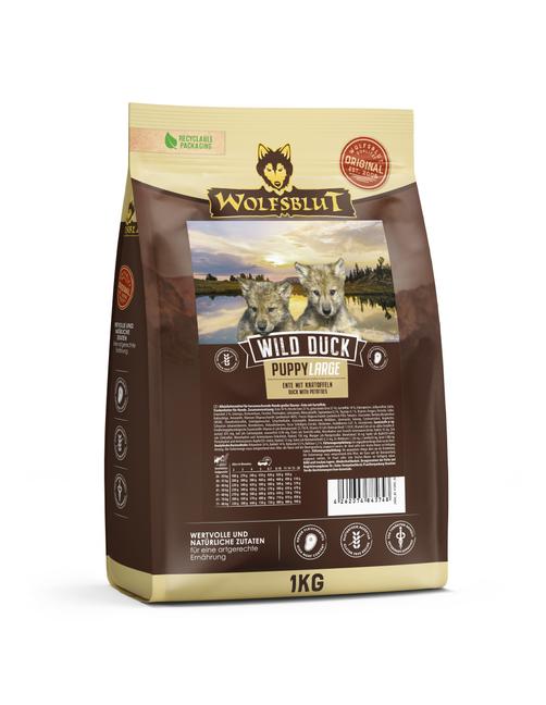 Wild Duck Large Breed Puppy Trockenfutter 5 x 1 kg