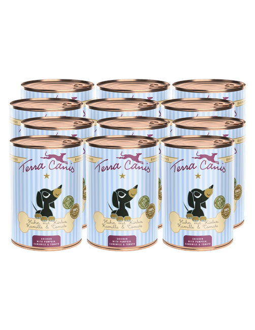 Welpe | Huhn mit Kürbis, Kamille und Tomate 12 x 400 g