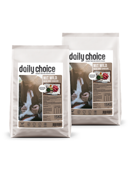 Basic mit Wild, Reis und Erbsen 2 x 15 kg