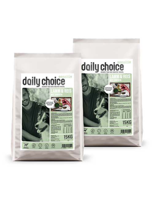 Sensitiv Lamm und Reis mit Erbsen 2 x 15 kg