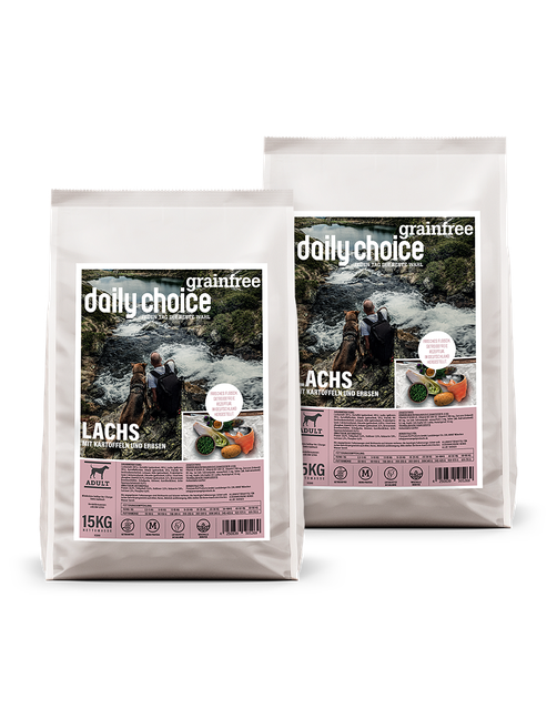 Grainfree Lachs mit Kartoffeln und Erbsen 2 x 15 kg