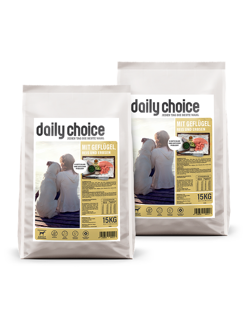 Basic mit Geflügel, Reis und Erbsen 2 x 15 kg