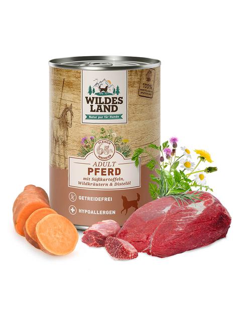 Wildes Land Classic Adult Pferd mit Süßkartoffel