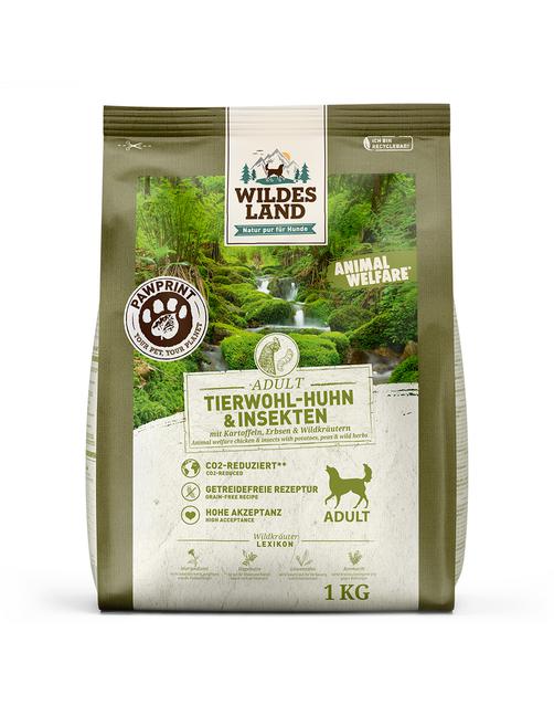 Pawprint Animal Welfare Adult Tierwohl-Huhn & Insekten 1 kg