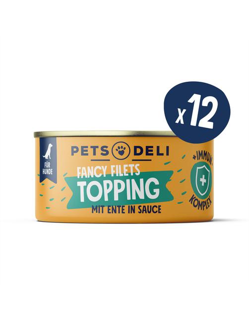 Pets Deli Fancy Filets Topping mit Ente in Soße