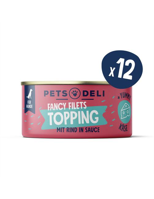 Pets Deli Fancy Filets Topping mit Rind in Soße