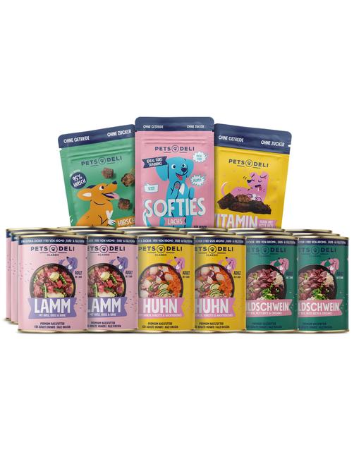 Mix Vorratspaket Nassfutter und Snacks 18 x 400 g