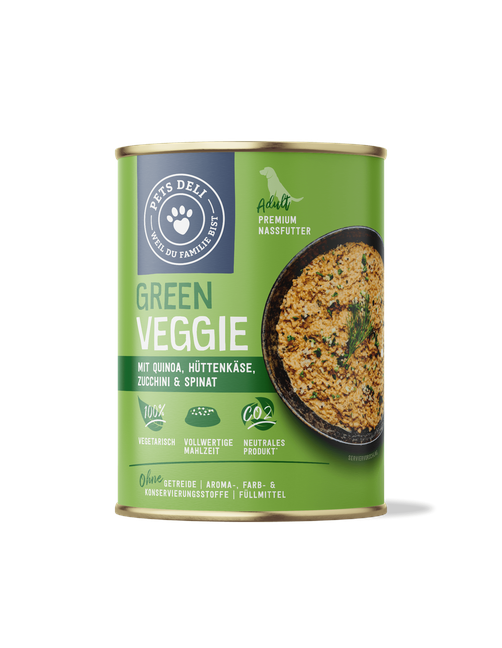 Green Veggie mit Hüttenkäse, Zucchini, Quinoa und Spinat 6 x 400 g