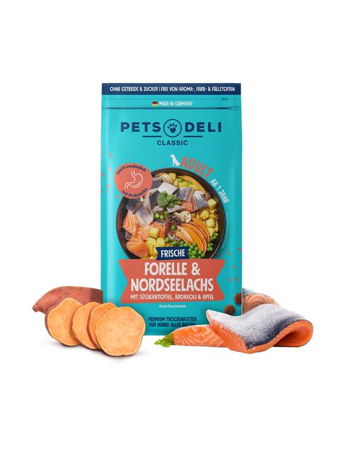 Forelle & Nordseelachs mit Süßkartoffel, Brokkoli & Apfel 2 kg