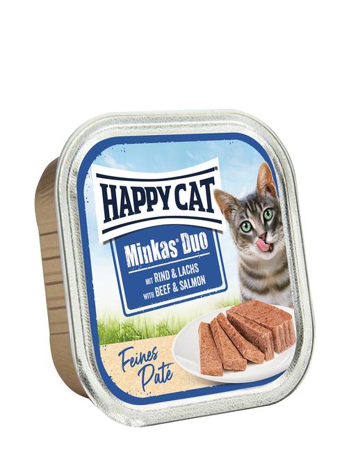 Minkas Duo Rind & Lachs Paté 16 x 100 g