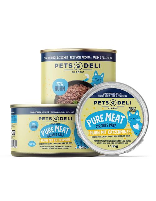 Pure Meat Huhn mit Katzenminze 85 g
