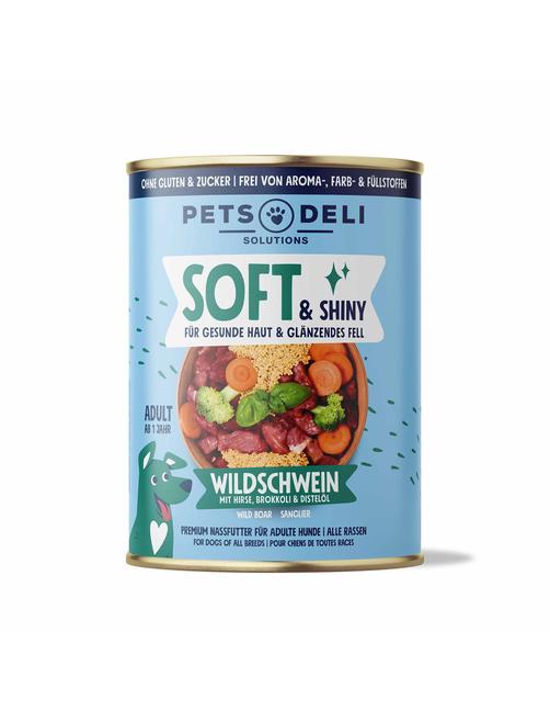 Soft & Shiny Wildschwein mit Hirse, Brokkoli & Distelöl 400 g