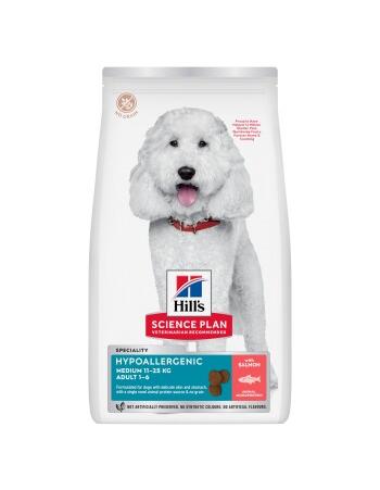 Science Plan Trockenfutter Hund Adult, Medium Breed, Hypoallergenic, mit Lachs 14 kg