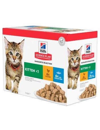 Science Plan Kitten Multipack Fisch und Huhn 12 x 85 g
