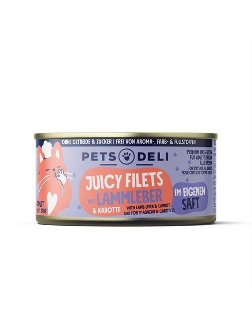 Juicy Filets Huhn mit Lammleber und Karotte 36 x 70 g