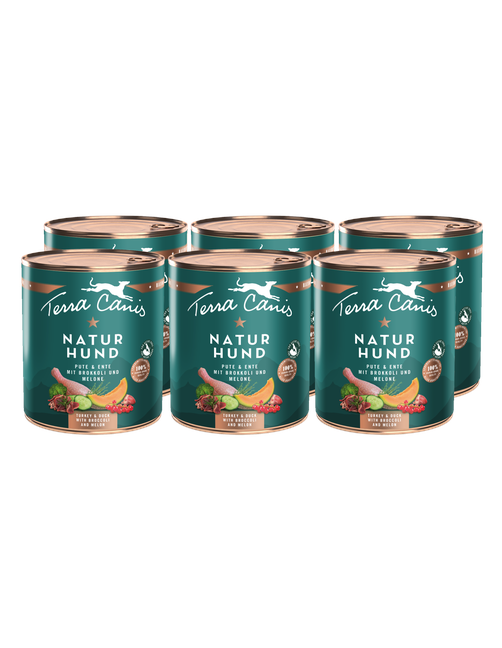 Naturhund | Pute-Ente mit Brokkoli und Melone 6 x 800 g