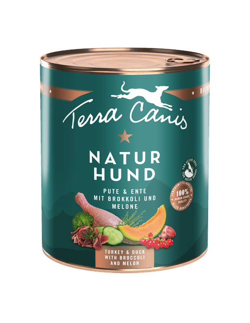 Naturhund | Pute-Ente mit Brokkoli und Melone 800 g
