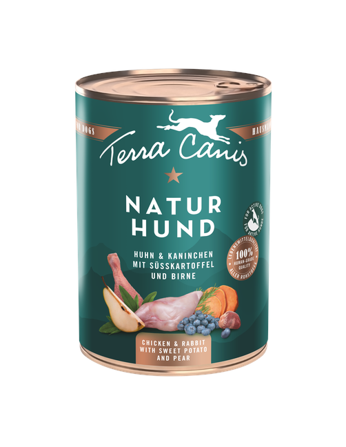 Naturhund | Huhn-Kaninchen mit Süßkartoffel und Birne 400 g