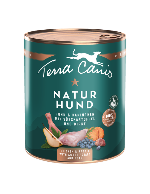 Naturhund | Huhn-Kaninchen mit Süßkartoffel und Birne 800 g