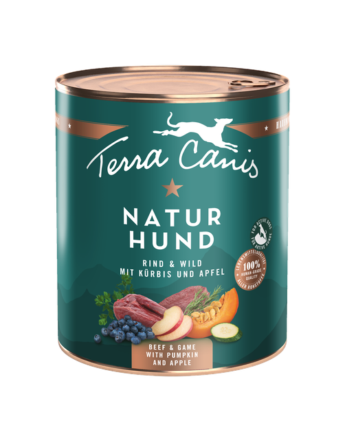 Naturhund | Rind-Wild mit Kürbis, Apfel und Blaubeere 800 g
