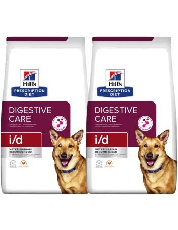 Prescription Diet i/d Trockenfutter für Hunde, Adult, mit Huhn Zur Unterstützung Der Verdauung 2 x 12 kg