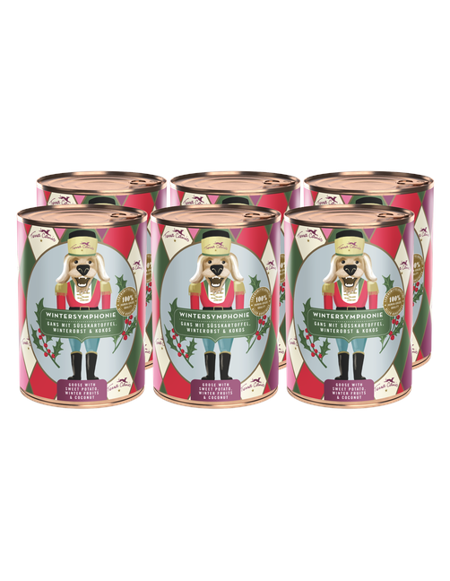 Getreidefrei | Wintersymphonie - Gans mit Süßkartoffel, Winterobst und Kokos 6 x 400 g