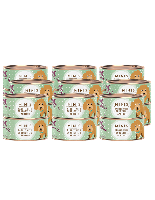 Terra Canis Minis | Kaninchen mit Zucchini und Aprikose 18x 100g - En