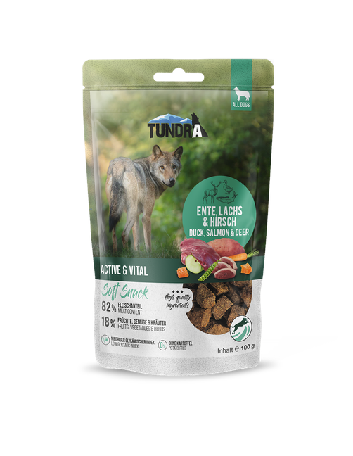 Dog Snack Active & V. Ente,Lachs,Wild 900 g