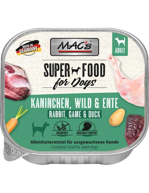 MAC's Dog Schale Kaninchen, Wild & Ente