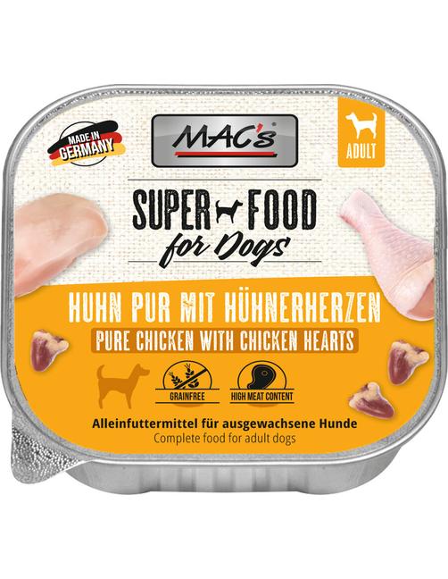 Dog Schale Huhn Pur mit Hühnerherzen 1,5 kg