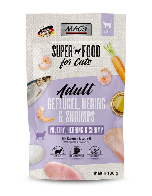 Cat Pouchpack Gefl., Hering, Shrimps 1,2 kg