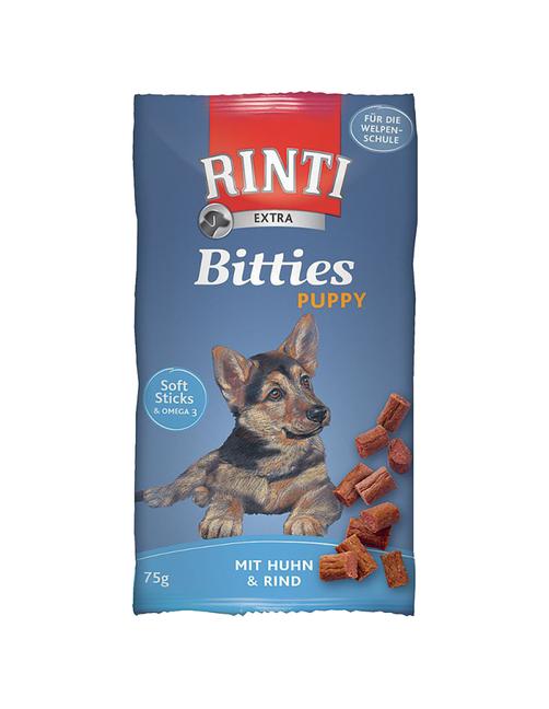 Extra Bitties Puppy Huhn - Sparpaket 12 x 75 g