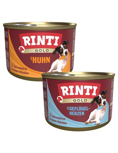 Sparpaket Gold Mixpaket Geflügelherzen Huhnstückchen 24 x 185 g