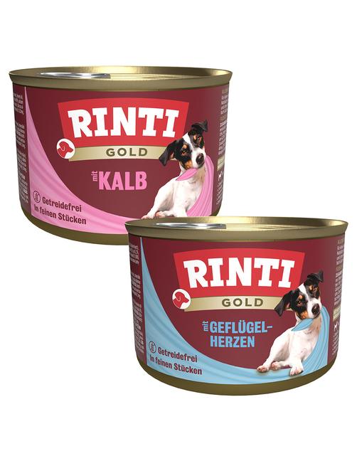Rinti Sparpaket Gold Mixpaket Geflügelherzen Kalbstückchen