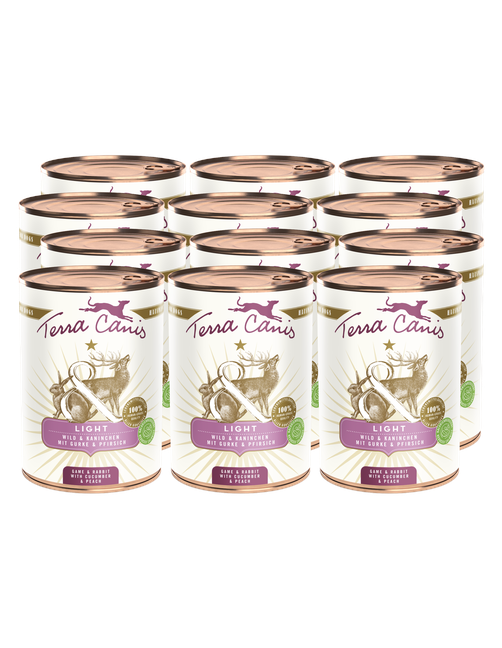 Light | Wild & Kaninchen mit Gurke und Pfirsich 12 x 400 g