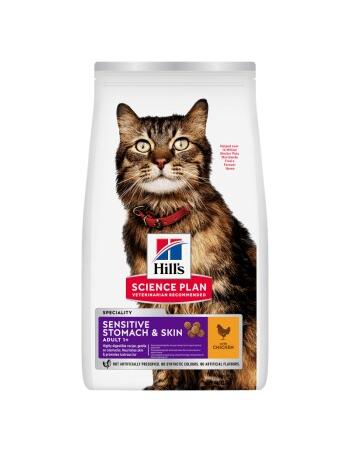 Science Plan Trockenfutter Katze, Adult, Sensitive Stomach & Skin, mit Huhn 2 x 7 kg