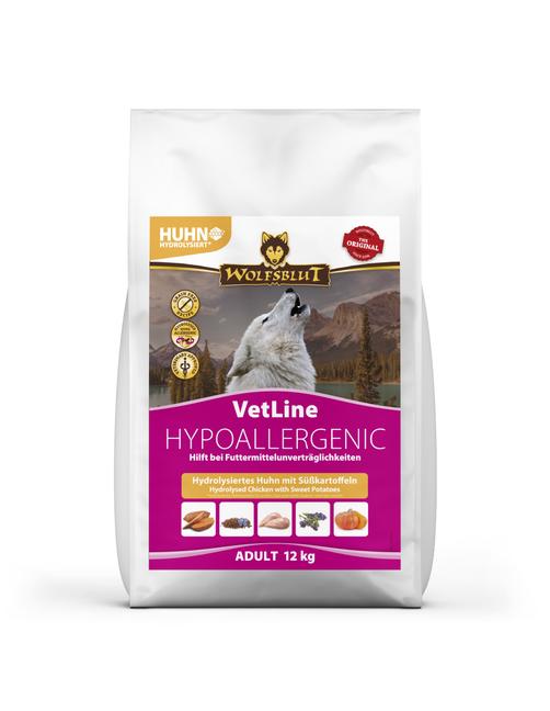 Hypoallergenic Hydrolysiertes Huhn Vetline Trockenfutter 12 kg