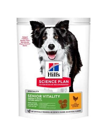 Science Plan Trockenfutter Hund, Senior, Medium Mature Adult, Vitality, mit Huhn und Reis 14 kg