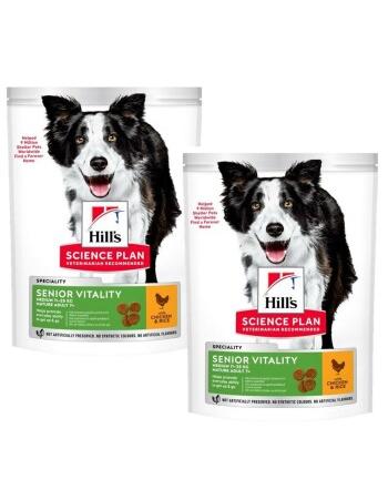 Science Plan Trockenfutter Hund, Senior, Medium Mature Adult, Vitality, mit Huhn und Reis 2 x 14 kg