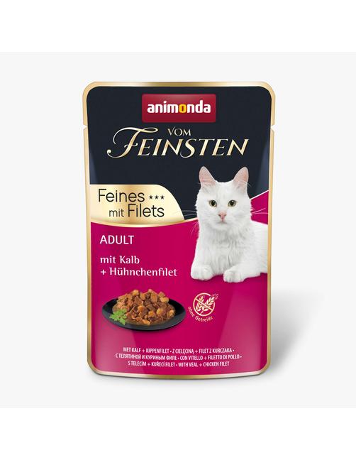 Vom Feinsten Adult Feines mit Filets mit Kalb + Hühnchenfilet 18 x 85 g