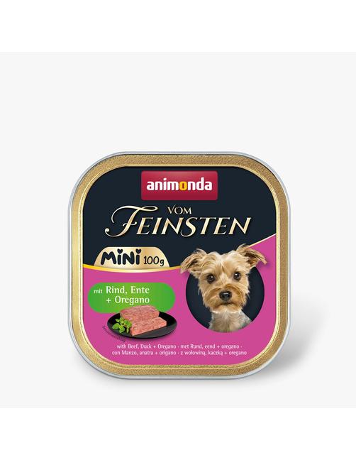 Vom Feinsten Adult Mini mit Rind, Ente + Oregano 32 x 100 g