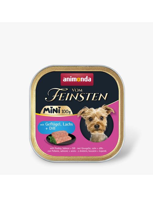 Vom Feinsten Adult Mini mit Geflügel, Lachs + Dill 32 x 100 g
