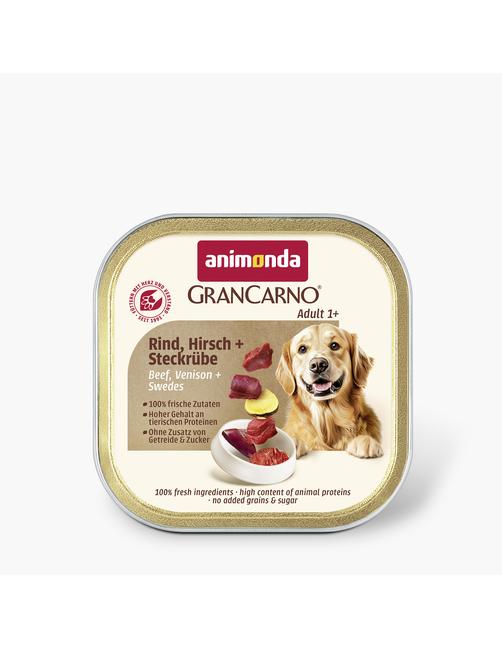 Grancarno Adult Rind, Hirsch + Steckrübe 22 x 150 g