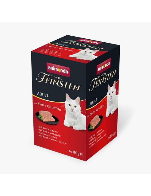 Vom Feinsten Adult mit Rind + Kartoffeln 6 x 100 g