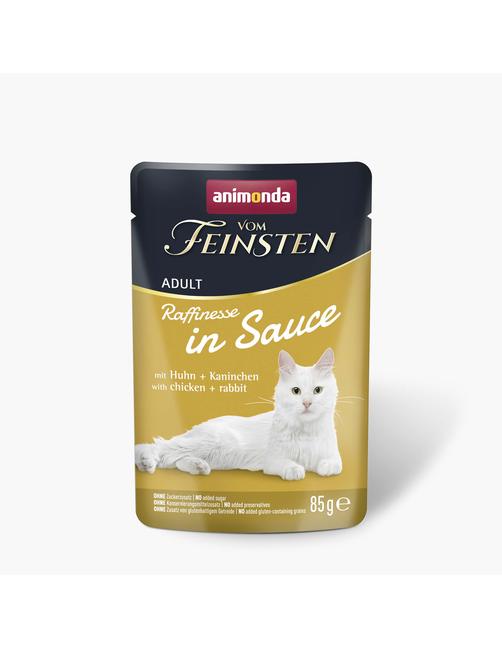 Vom Feinsten Adult Raffinesse in Sauce mit Huhn + Kaninchen 24 x 85 g