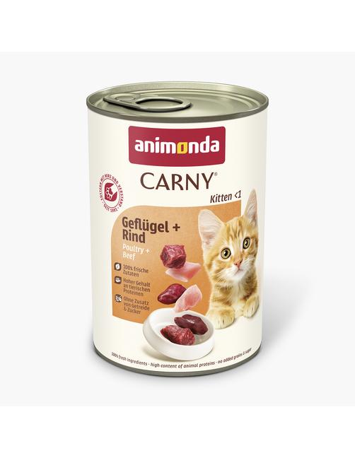 Carny Kitten Geflügel + Rind 12 x 400 g