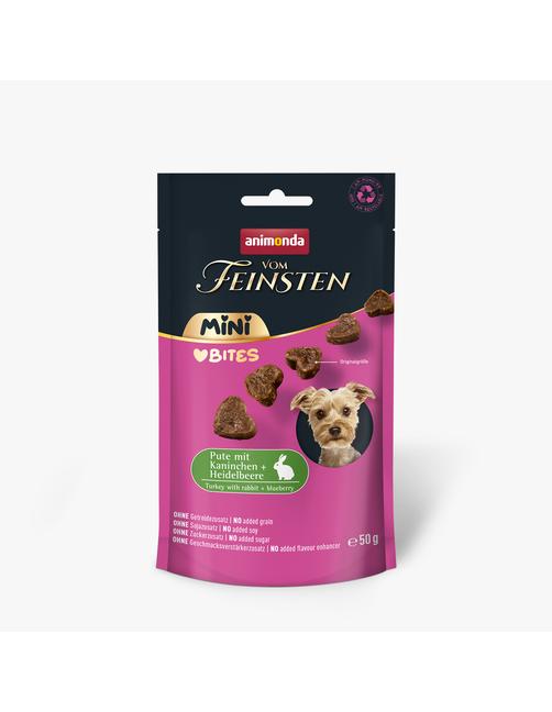 Vom Feinsten Adult Mini Love Bites Pute mit Kaninchen &Amp; Heidelbeere 50 g