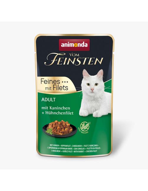 Vom Feinsten Adult Feines mit Filets mit Kaninchen + Hühnchenfilet 18 x 85 g